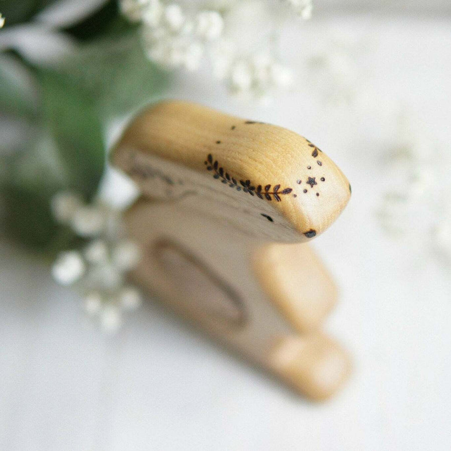 Wooden Bunny Announcement Puzzle, a wooden new-baby keepsake by Tiny Fox Hole (view 4)