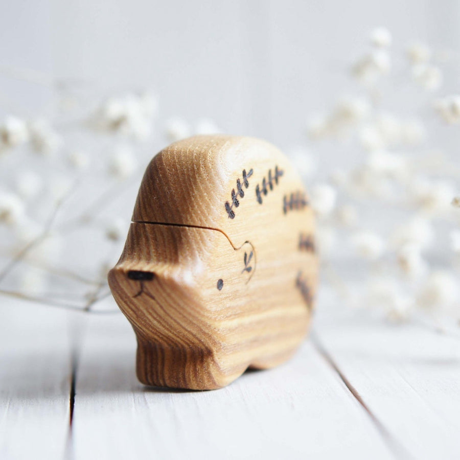 Wooden Hedgehog, Papa, a natural wood animal toy by Tiny Fox Hole (view 2)