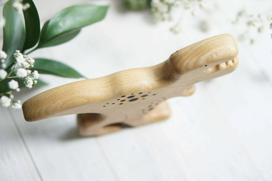 Wooden T-Rex, Papa, a natural wood animal toy by Tiny Fox Hole (view 5)