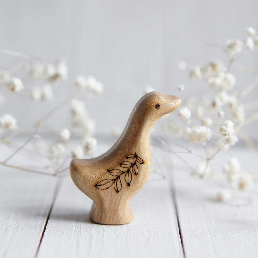Wooden Gosling, a natural wood animal toy by Tiny Fox Hole (view 2)