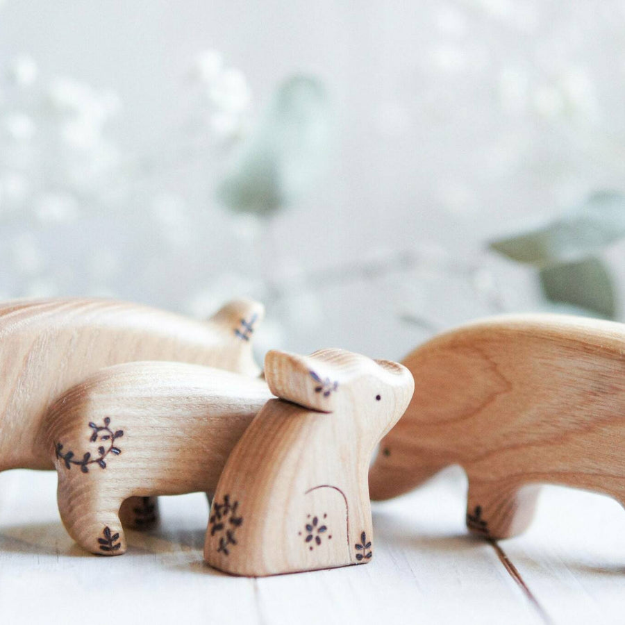 Wooden Little Pig, Standing, a natural wood animal toy by Tiny Fox Hole (view 2)