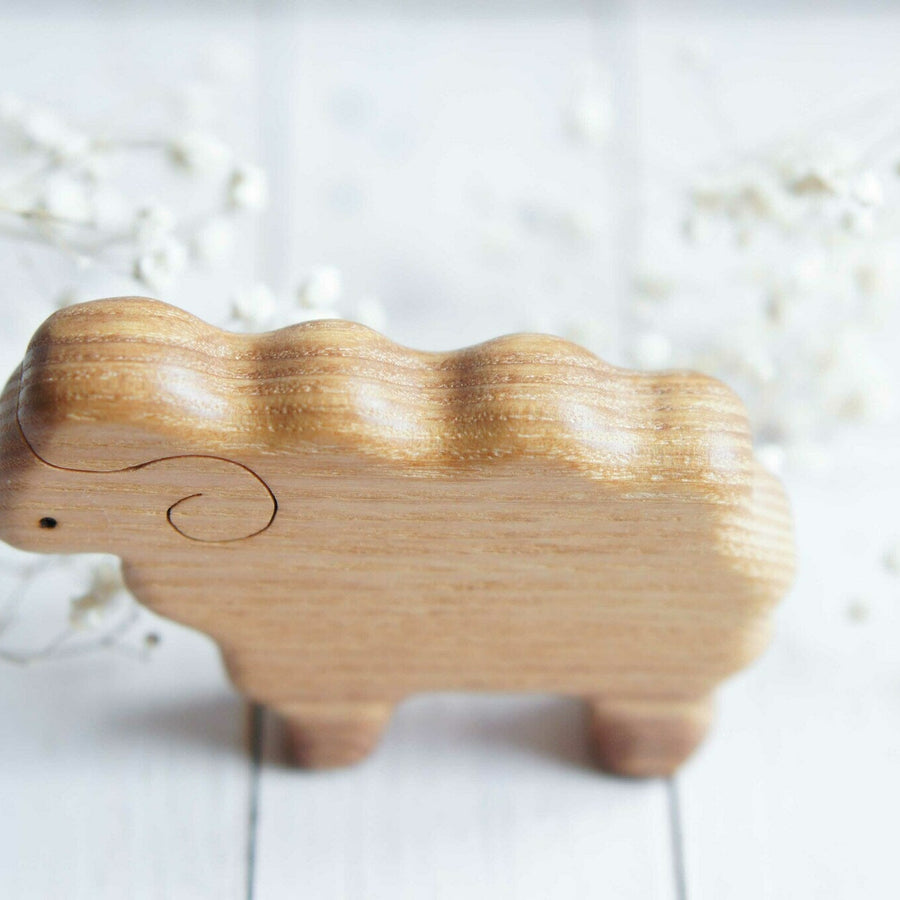 Wooden Ram, a natural wood animal toy by Tiny Fox Hole (view 3)