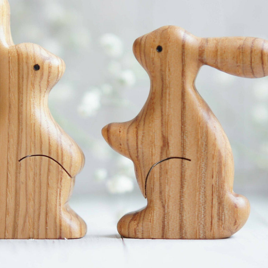 Wooden Bunny, No. 7, a natural wood animal toy by Tiny Fox Hole (view 3)