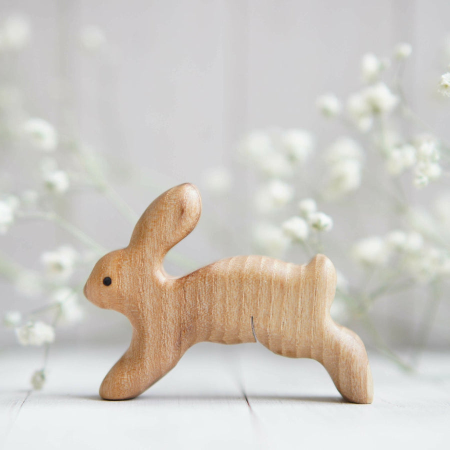 Wooden Bunny, No. 4, a natural wood animal toy by Tiny Fox Hole (view 3)