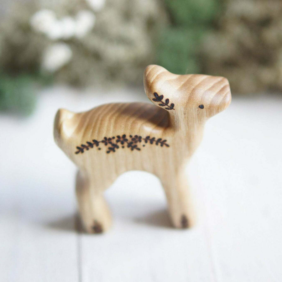 Wooden Fawn, a natural wood animal toy by Tiny Fox Hole (view 5)