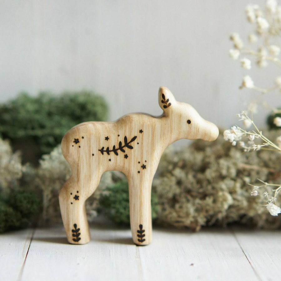 Wooden Baby Moose, a natural wood animal toy by Tiny Fox Hole (view 2)