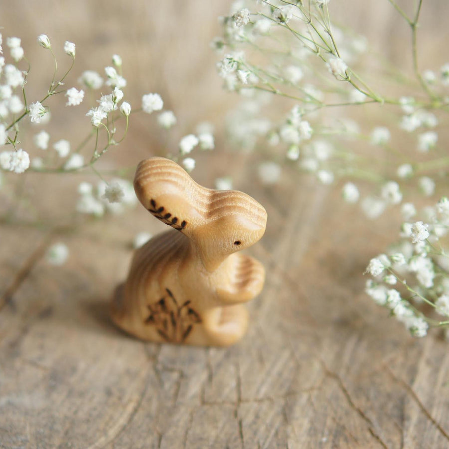 Wooden Bunny, a natural wood animal toy by Tiny Fox Hole (view 3)