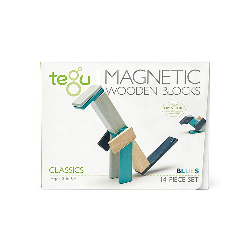 14-Piece Set Magnetic Wooden Blocks Tegu Classics