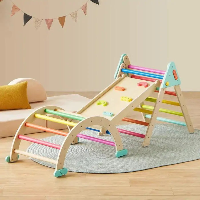 Tiny Land® 7-in-1 Rainbow Pikler Triangle Set