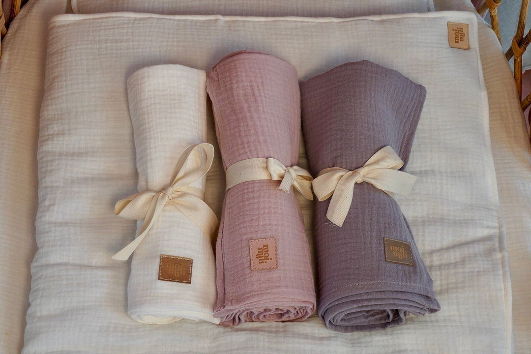 Muslin "Baby Pink" Baby Swaddle Blanket