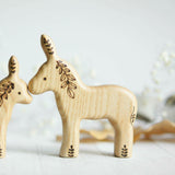 Wooden Donkey, a natural wood animal toy by Tiny Fox Hole, cut and finished by hand from solid wood · view 1