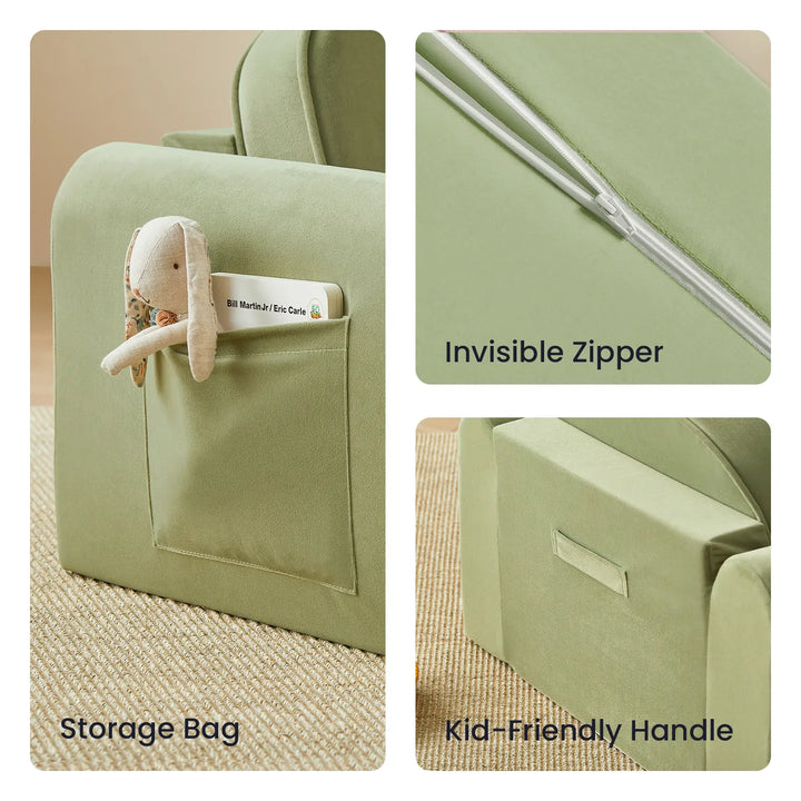 Tiny Land® GentleSnug Kid Chair - Sage