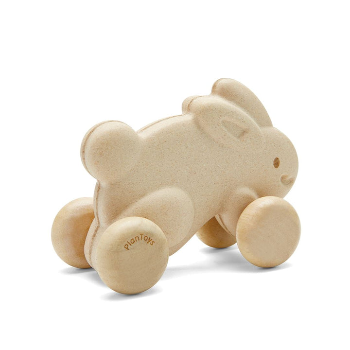 Plan Toys Push Along Bunny - White
