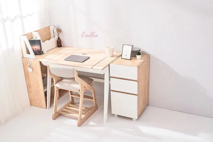 Calla D Desk Bookshelf - Compact Hardwood Organizer for Clutter