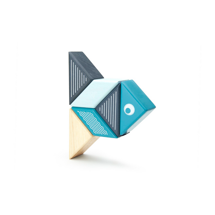 Travel Pals - Whale <br>Magnetic Wooden Blocks <br>6 pieces