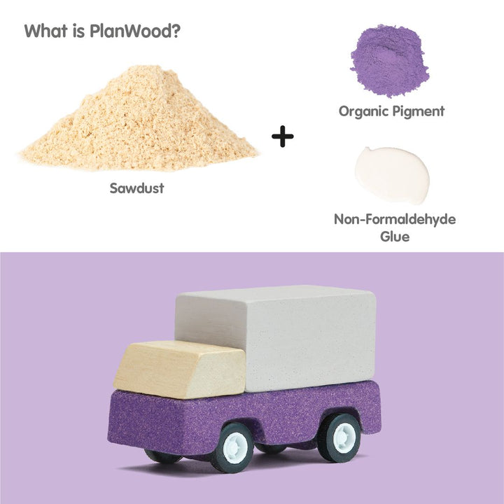 Plan Toys Purple Delivery Truck