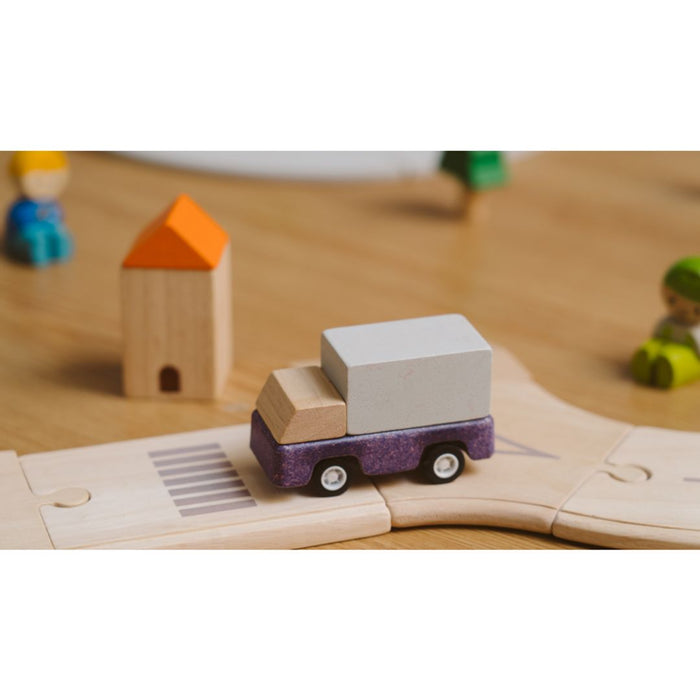 Plan Toys Purple Delivery Truck