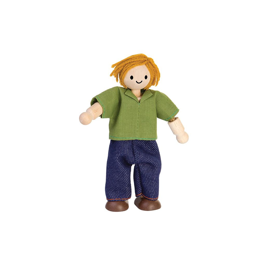 Plan Toys Dad Dollhouse Figure - Light Skin Tone - Brown Hair