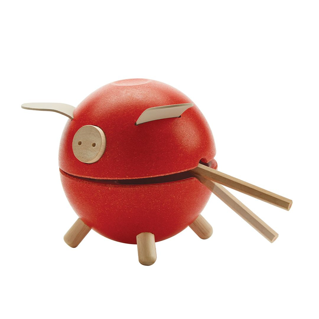 Plan Toys Piggy Bank Red - Orchard