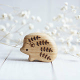 Wooden Hedgehog, Baby, a natural wood animal toy by Tiny Fox Hole, cut and finished by hand from solid wood · view 1