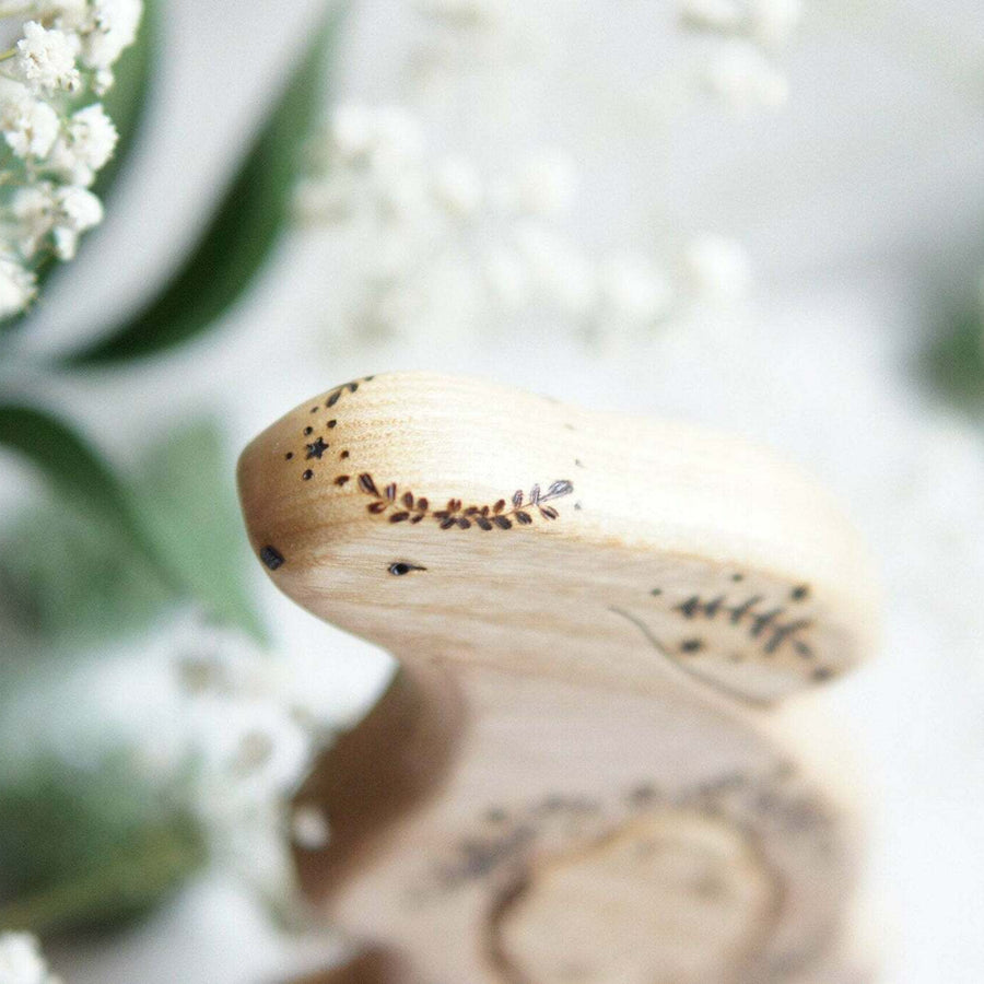 Wooden Bunny Announcement Puzzle, a wooden new-baby keepsake by Tiny Fox Hole (view 2)