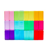 Bauspiel Luminous Blocks, 24 pieces in 12 colors, laid out in rows · view 5