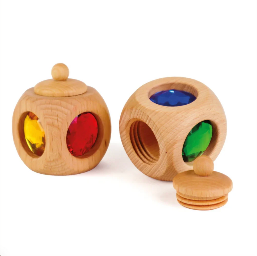 Bauspiel Tooth Fairy Box with its lid off, showing the space inside for a tooth