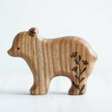 Wooden Baby Bear, On All Fours, a natural wood animal toy by Tiny Fox Hole (view 2) · view 2