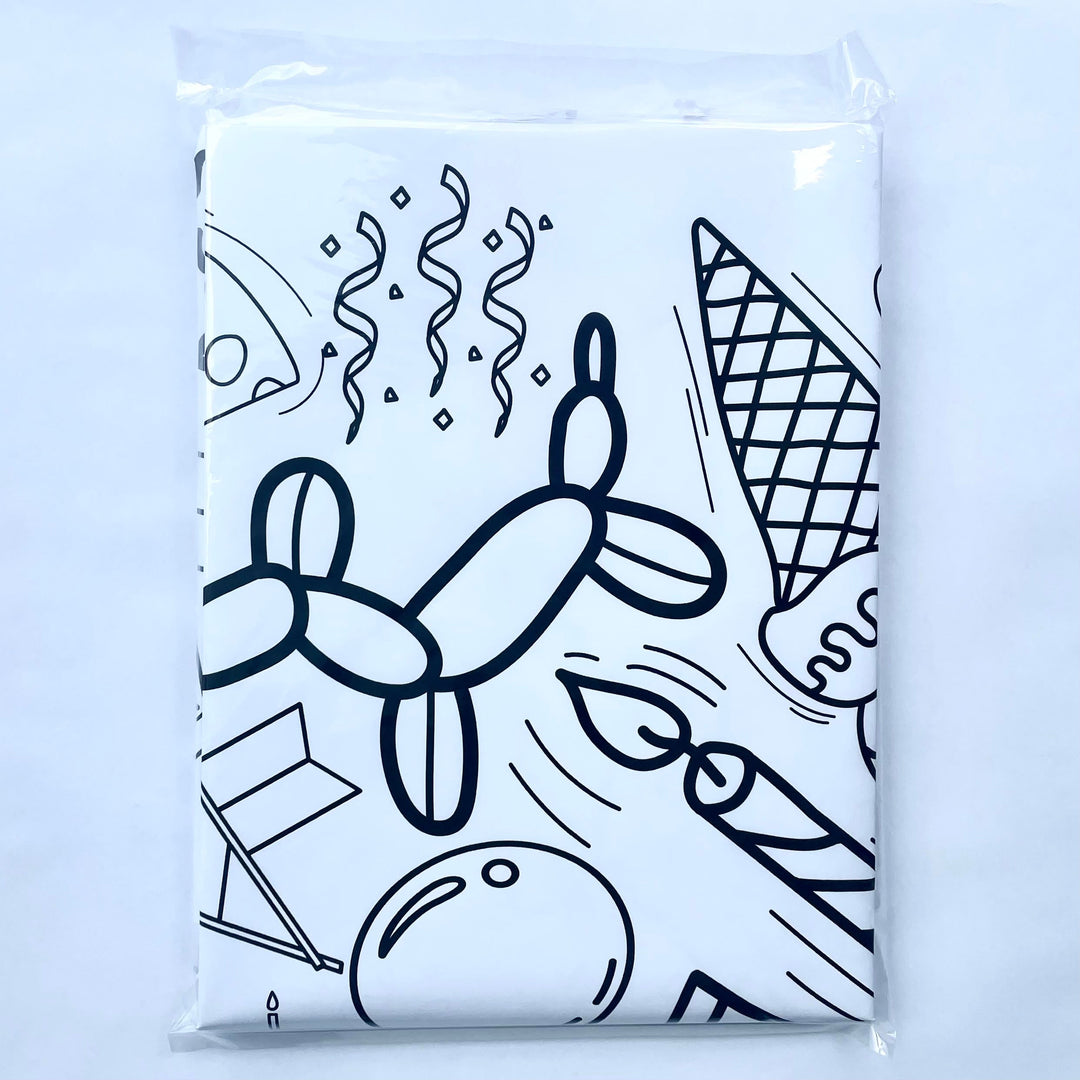 Happy Birthday Coloring Tablecloth
