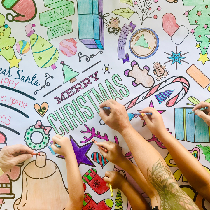 Christmas Coloring Tablecloth