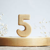 Wooden Number, a wooden Waldorf celebration piece by Tiny Fox Hole (view 6) · view 6