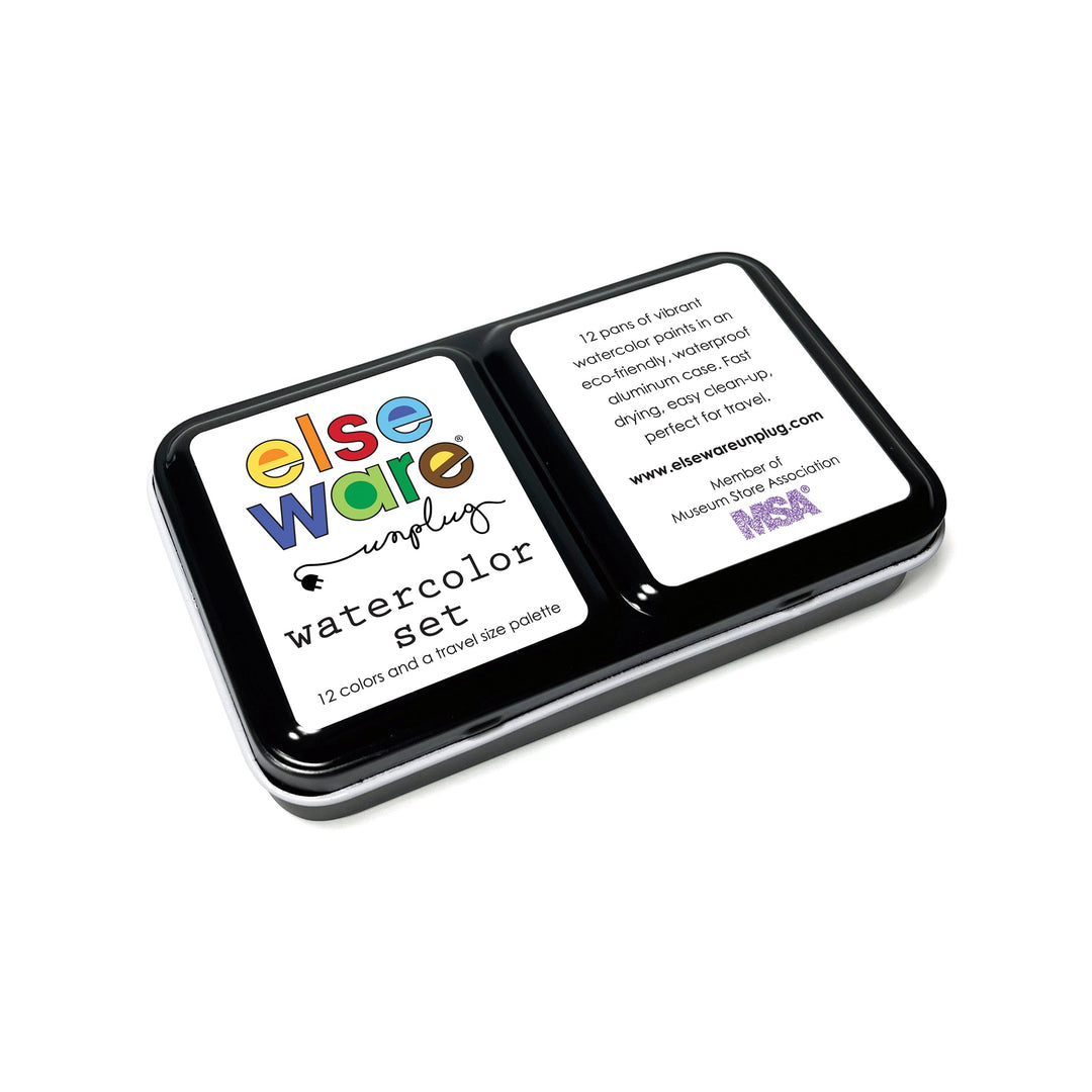 Watercolors – Metal Palette – 12 Colors – Travel Friendly