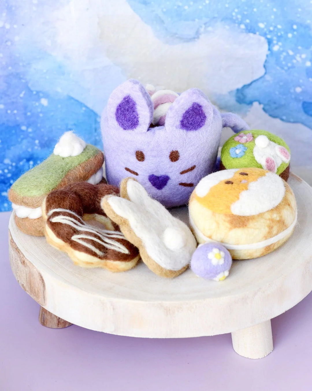 Easter Felt Play Food Set, Lilac