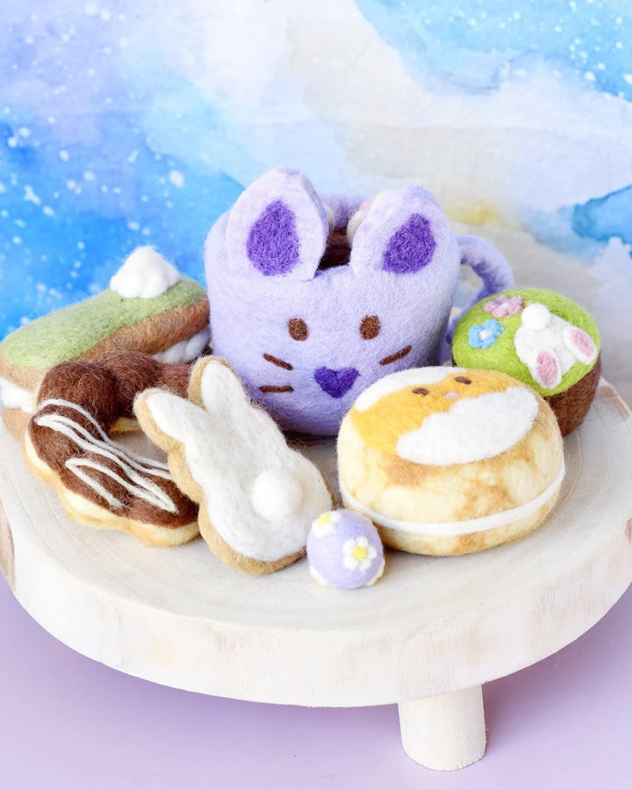 Easter Felt Play Food Set, Lilac