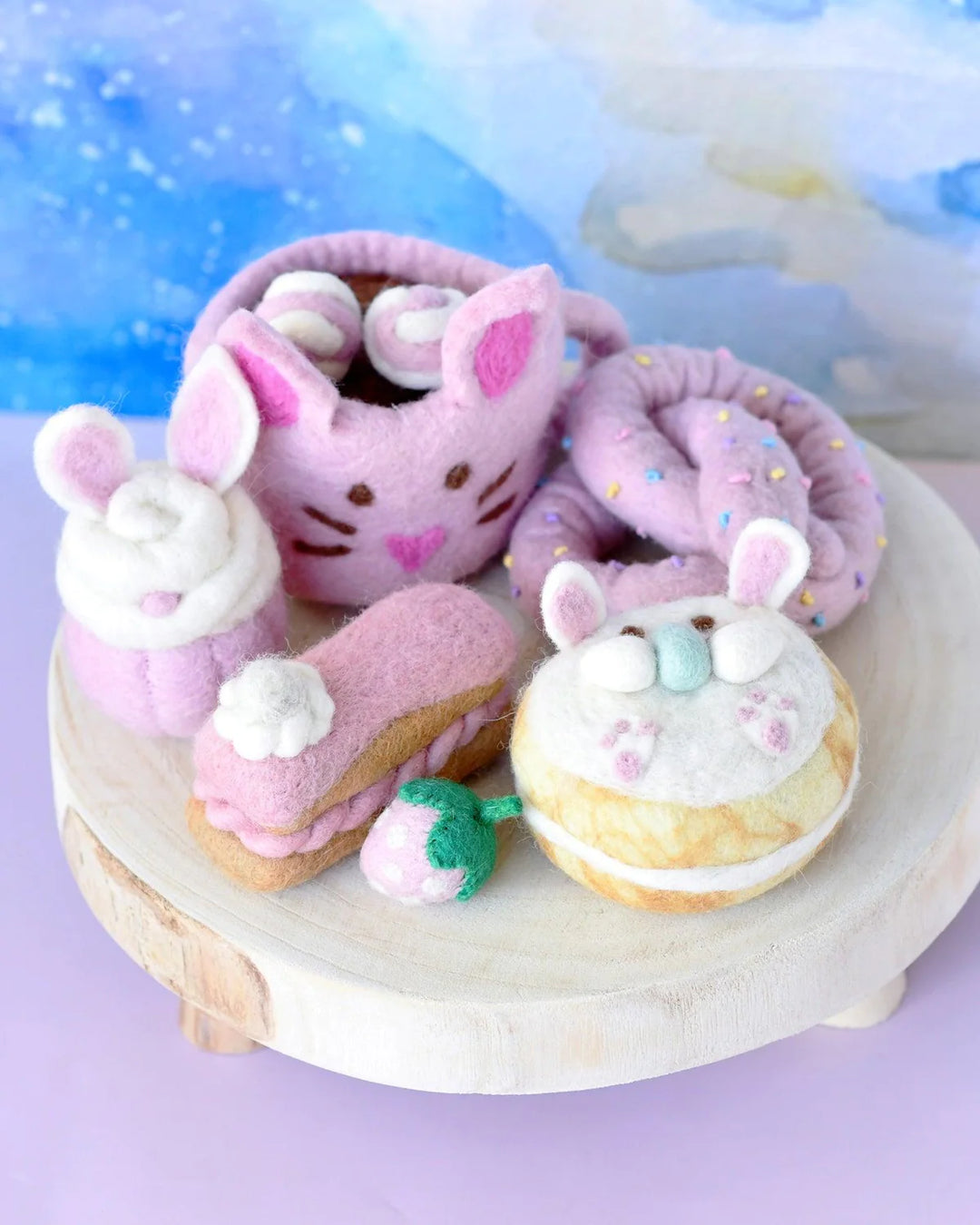 Easter Felt Play Food Set, Pink