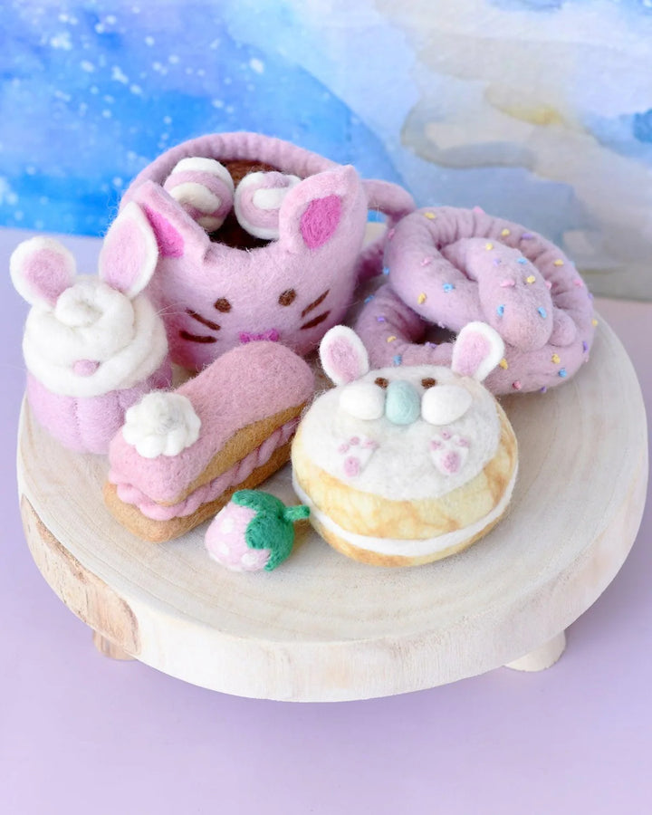 Easter Felt Play Food Set, Pink