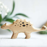 Wooden Euoplocephalus, a natural wood animal toy by Tiny Fox Hole, cut and finished by hand from solid wood · view 1