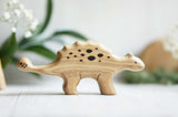 Wooden Euoplocephalus, a natural wood animal toy by Tiny Fox Hole (view 4) · view 4
