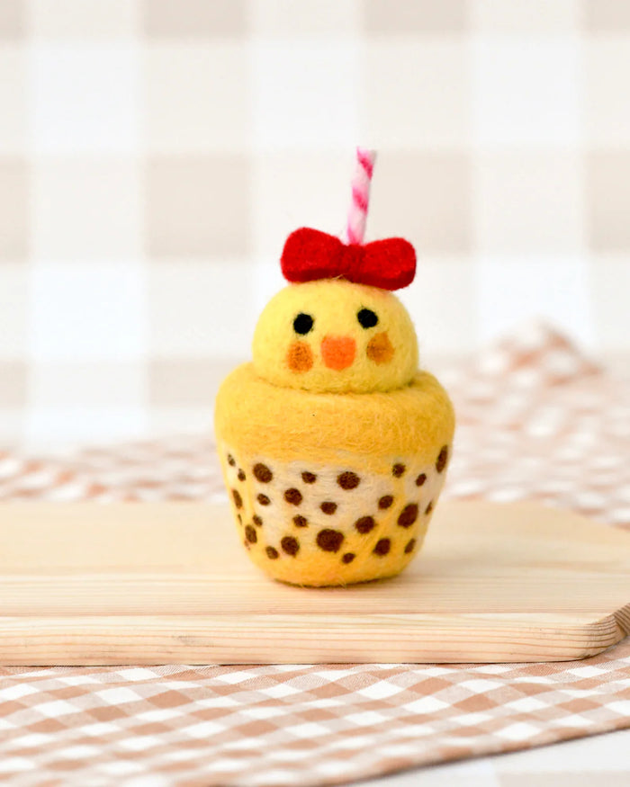 Felt Chick Boba Bubble Tea Drink