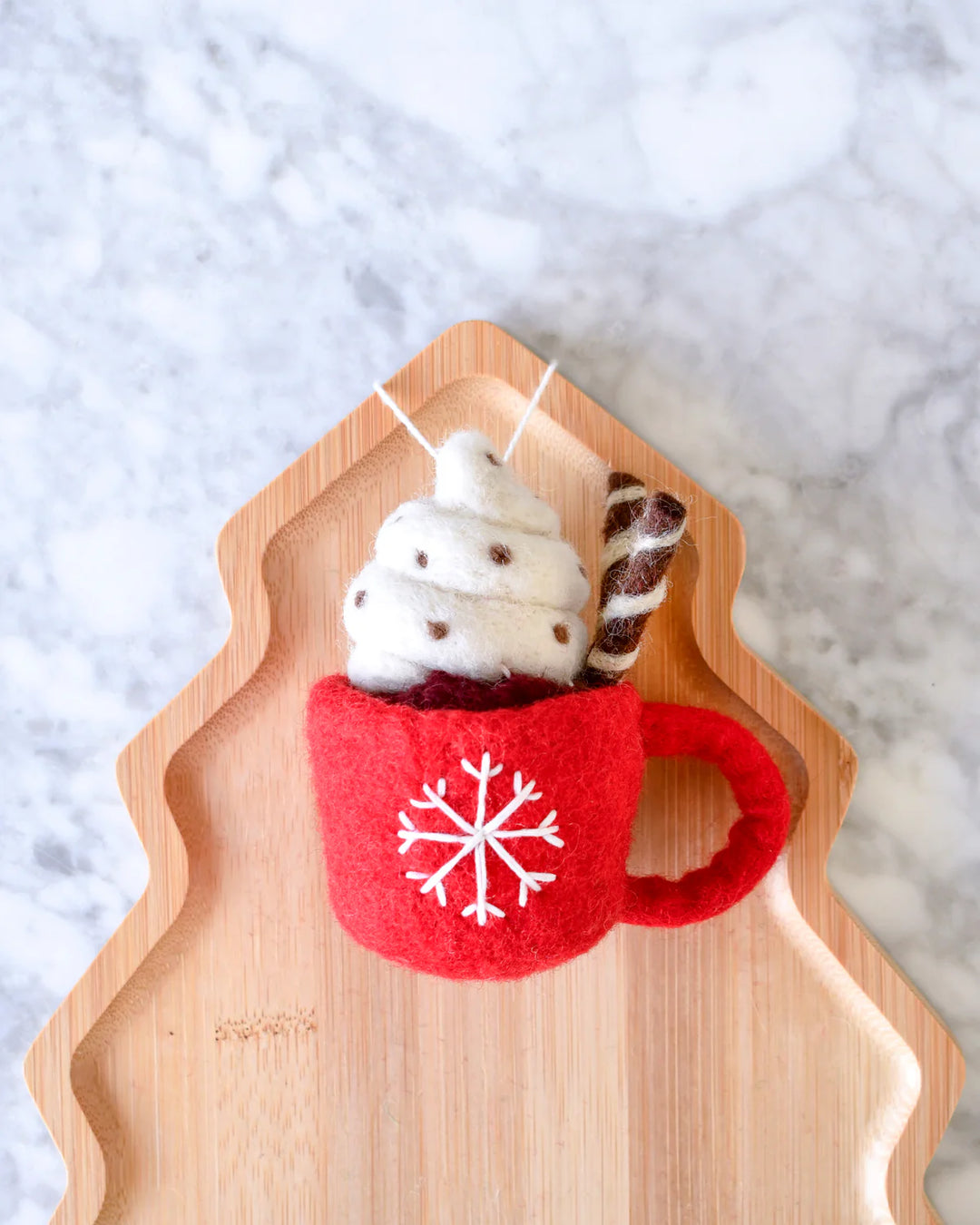 Felt Christmas Hot Chocolate Mug Ornament