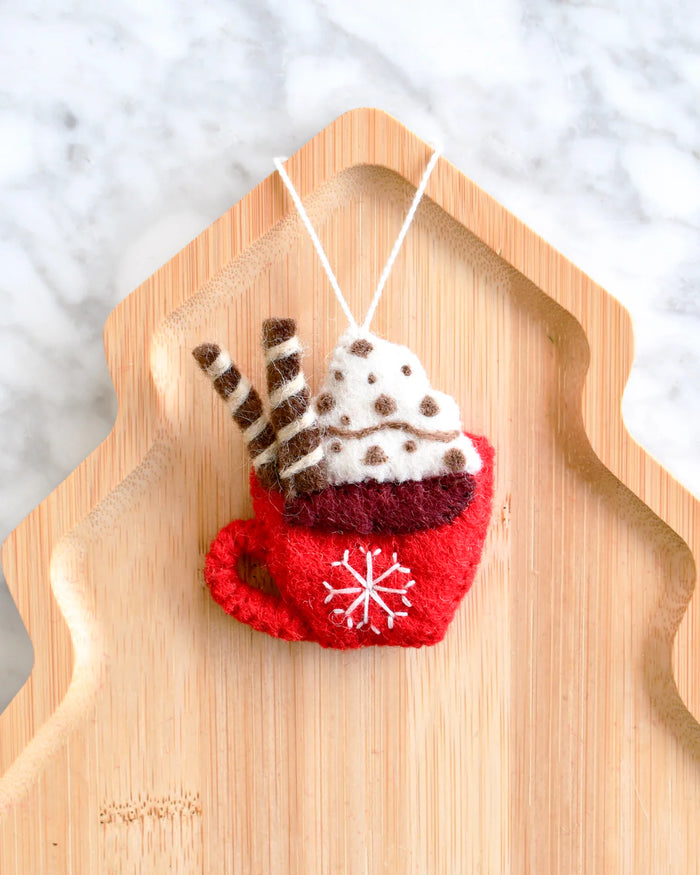 Felt Christmas Hot Cacao Ornament