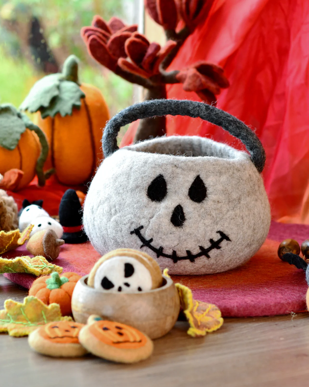 Felt Halloween Angry Skull Cookie