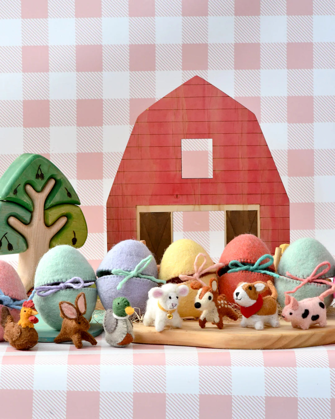 Felt Surprise Egg with Deer Inside