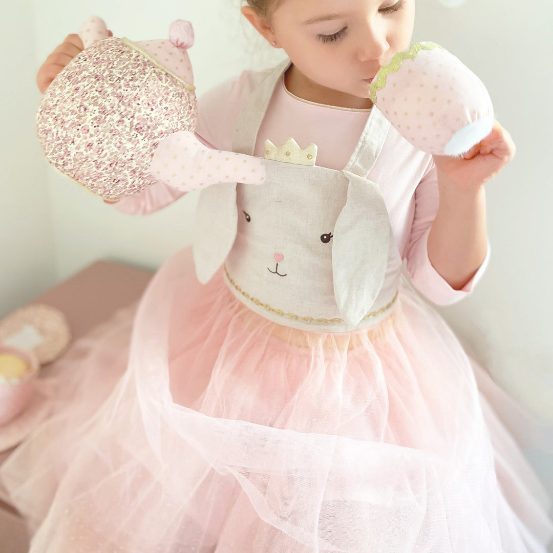 Mon Ami Princess Bunny linen play apron for dress-up