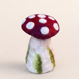 Large Felt Mushroom, Red · view 1