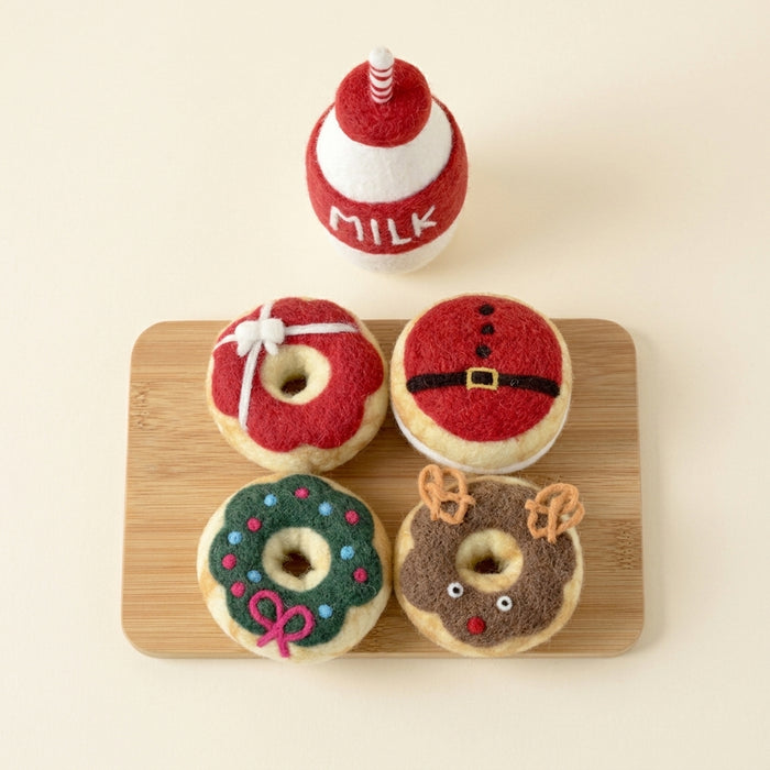 Magical Christmas Play Food Set, Santa's Milk and 4 Christmas Donuts