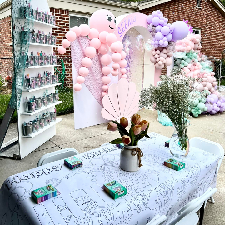 Mermaid Coloring Tablecloth