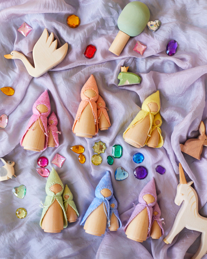 Pastel Purple Wooden Gnome