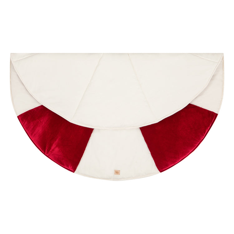 Christmas “Red Candy” Round Patchwork Mat
