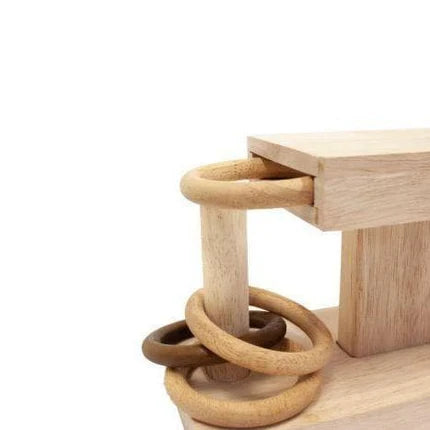 Q Toys Montessori Wooden Ring Slide